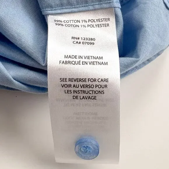 Travis Mathew Studebaker Button Down Size Large Blue Regular Fit Work Casual NEW - Picture 10 of 13